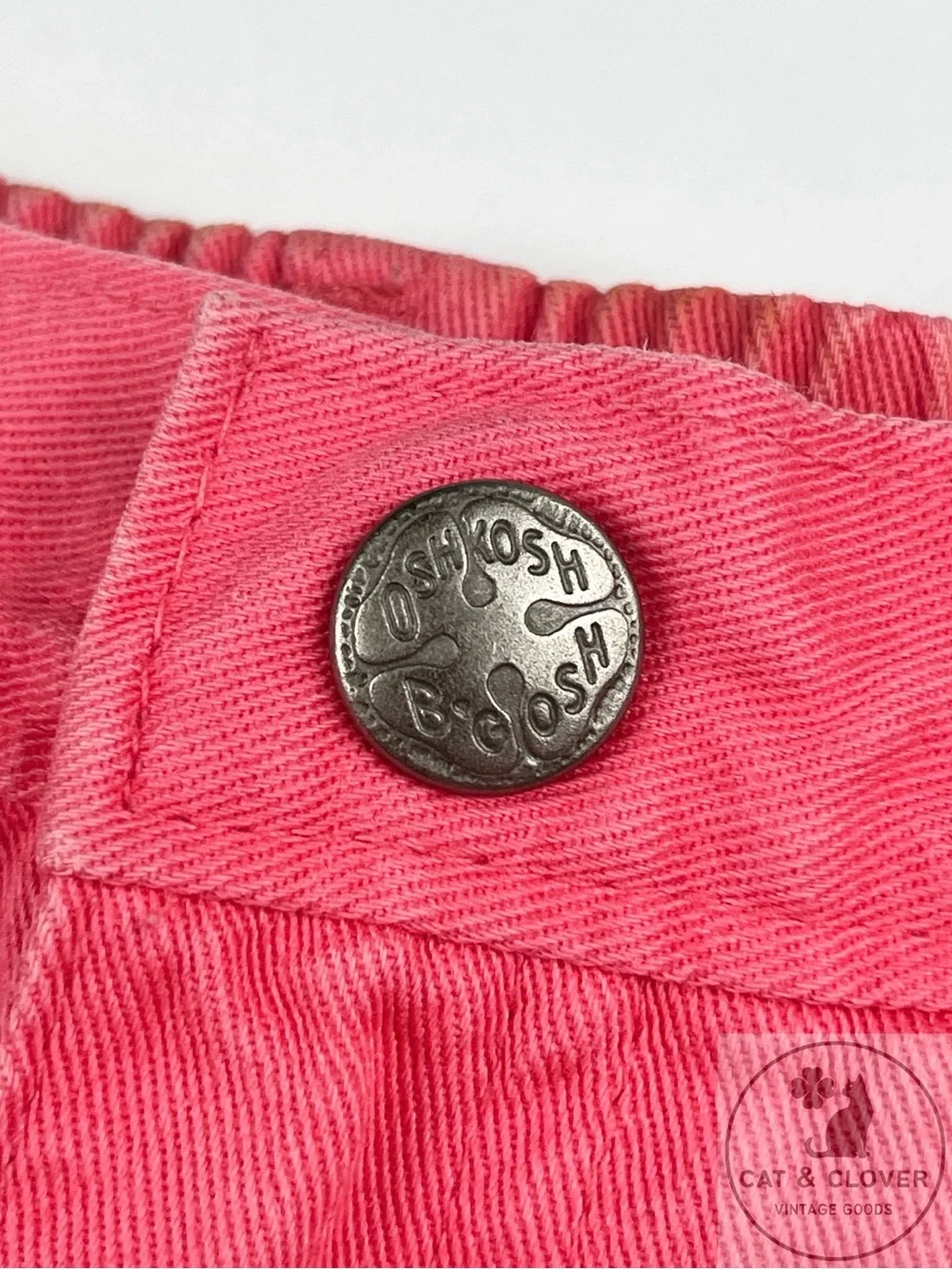 OshKosh B'gosh 90s Pink Coral Cotton Girls Vintage Shorts Size 5